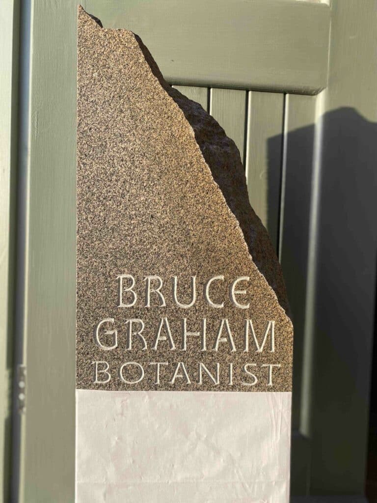 Hand-cut Scottish granite memorial